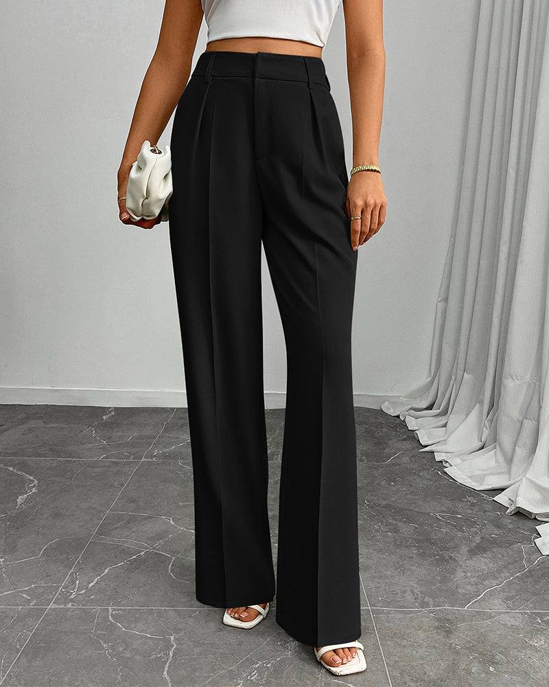 Casual Loose Straight Wide-Leg Pants