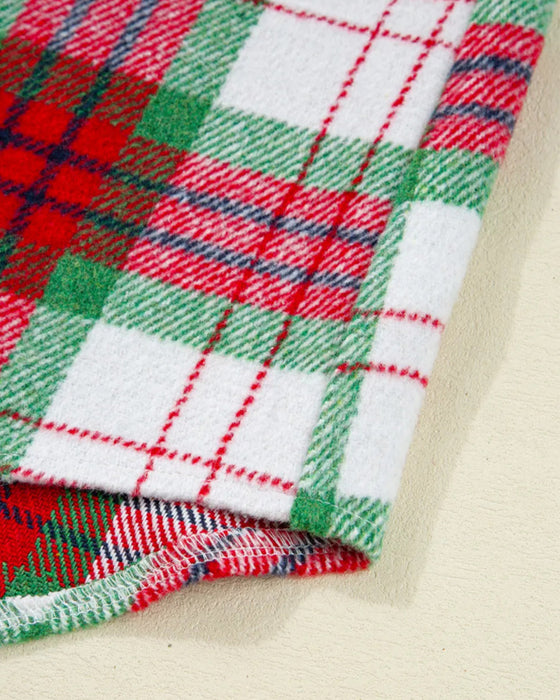 Checkered Woolen Shirt Relaxed Coat