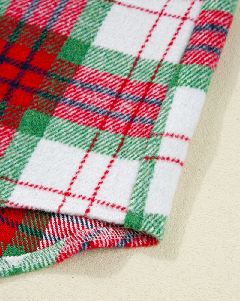 Checkered Woolen Shirt Relaxed Coat
