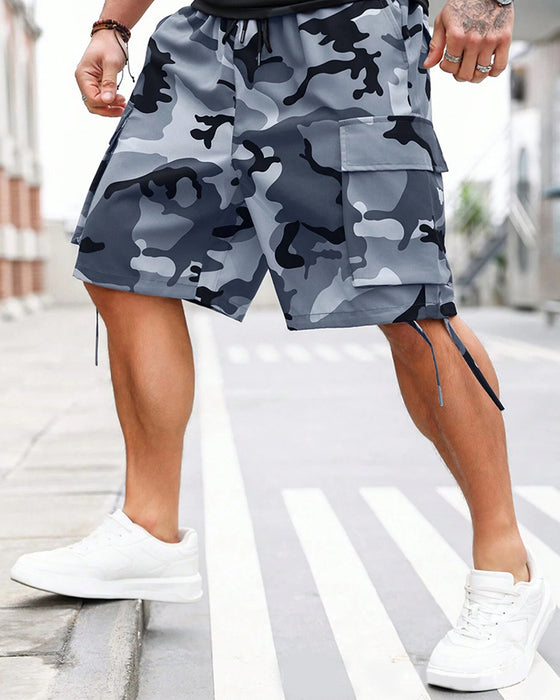 Pocketed Camouflage Cargo Pants