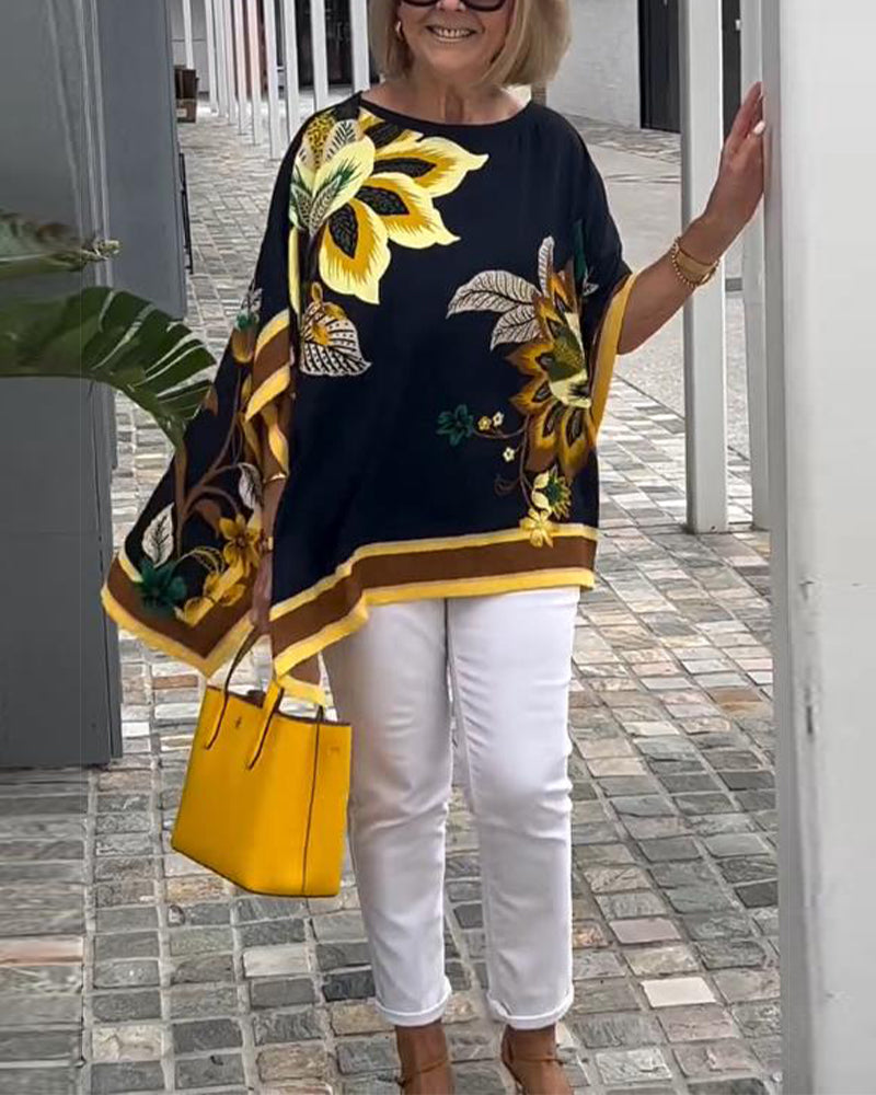 Printed Casual Loose Blouse