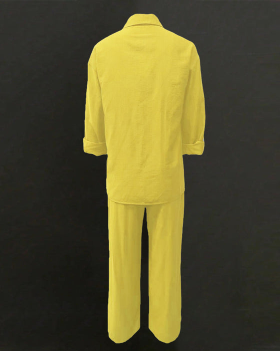 Long Sleeve Shirt Elastic Long Set