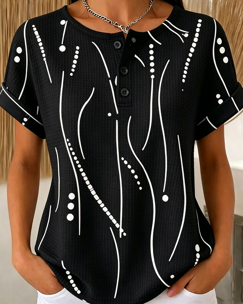 Round Neck Short-Sleeved T-Shirt