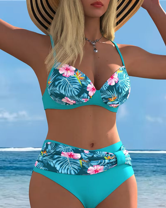 Printed Two-Piece Bra Bikini