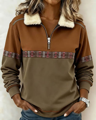 Fleece Color-Block Half-Zip Sweatshirt