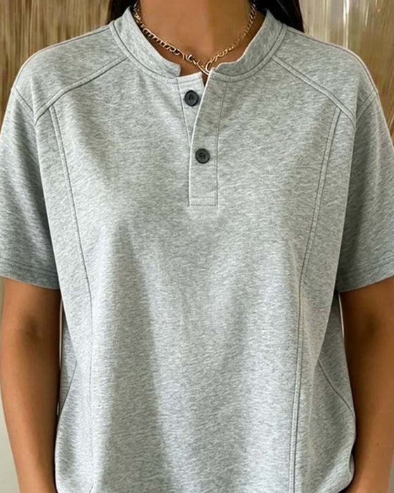 Casual Solid Color T-Shirt