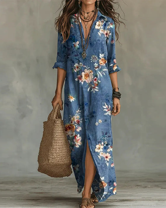 Floral Print Maxi Dress