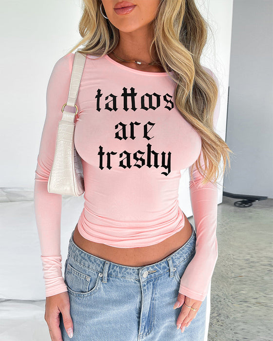 Tight-Fitting Long-Sleeved T-Shirt