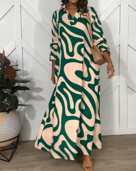 Elegant loose long sleeve dress