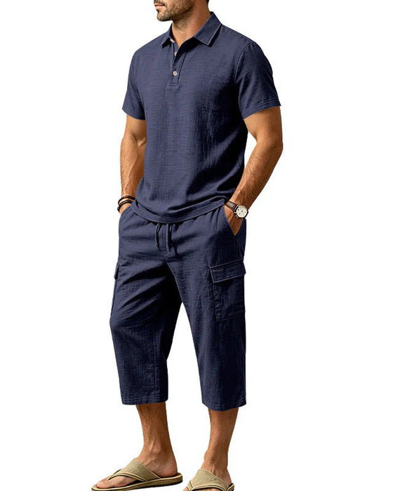 Polo Top Capri Pants Set