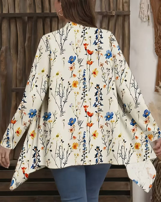 Floral Fake Two-Piece Top