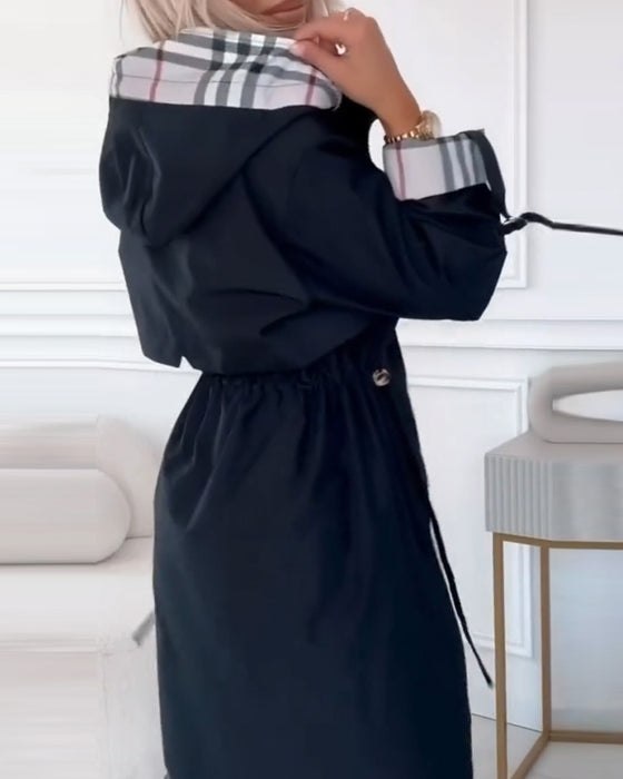 Hooded Jacket Trench Coat