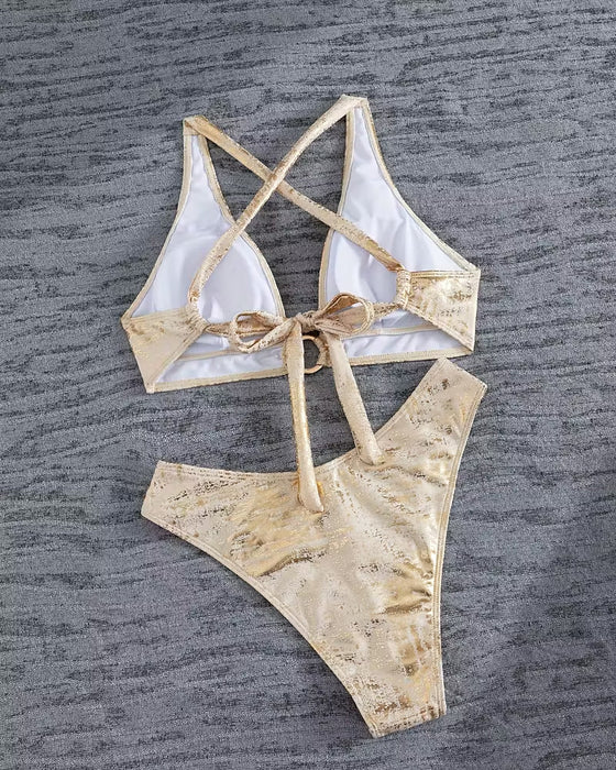 Metal Buckle Design Bikini