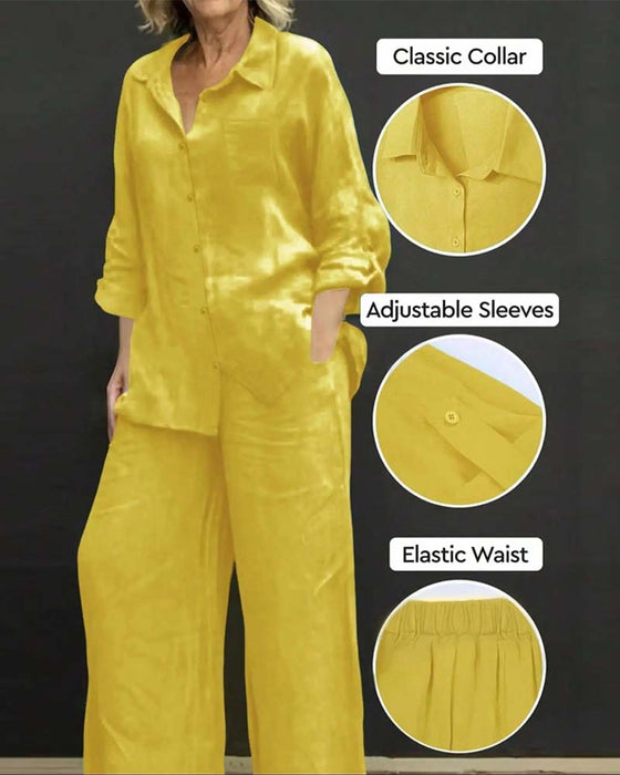 Long Sleeve Shirt Elastic Long Set