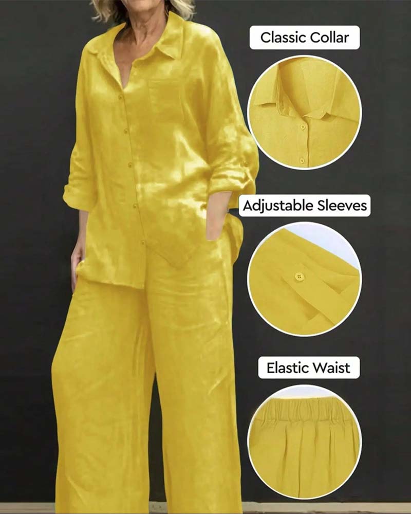 Long Sleeve Shirt Elastic Long Set