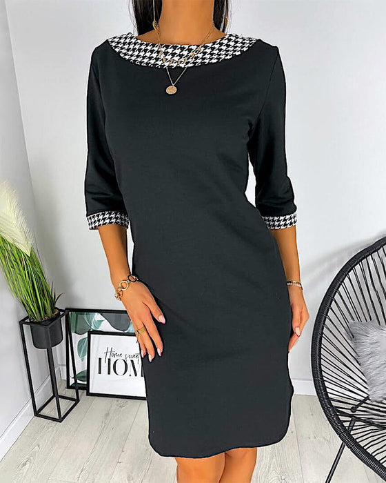 Round Neck Straight Dress