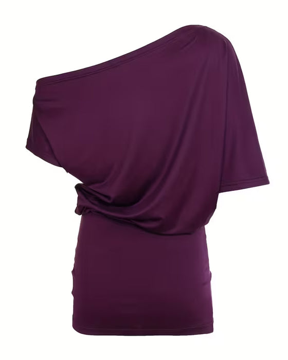 Off-Shoulder Asymmetrical Bodycon Dress
