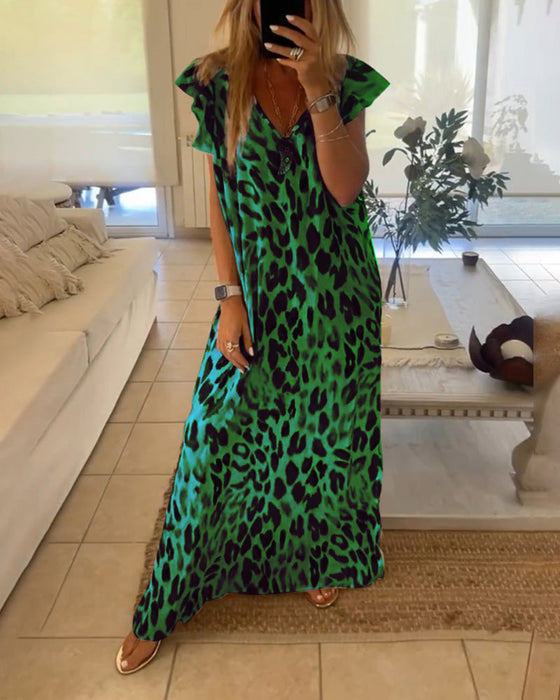 Short sleeve retro style dress