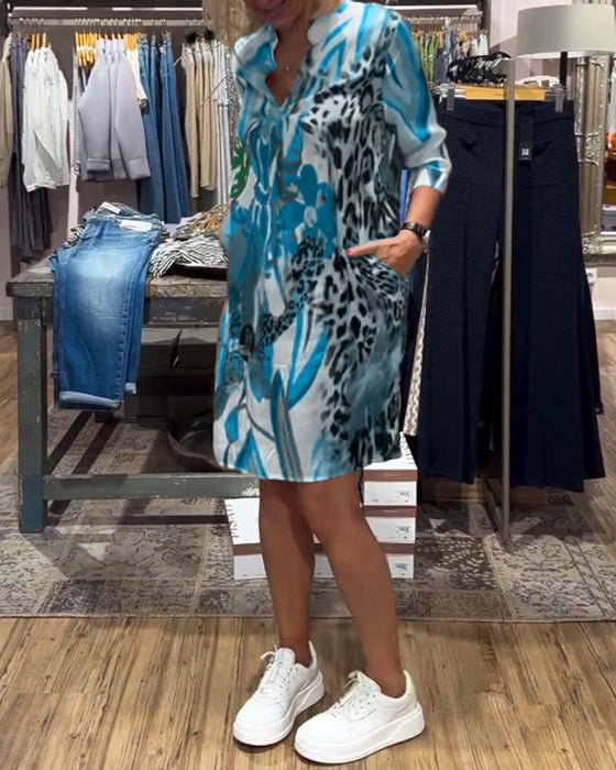 Women's daily casual color dress