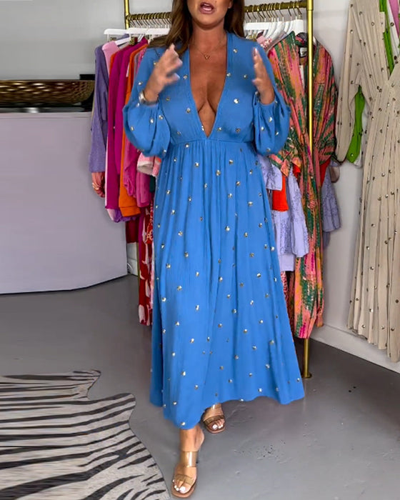 Sexy Deep V Neck Dress