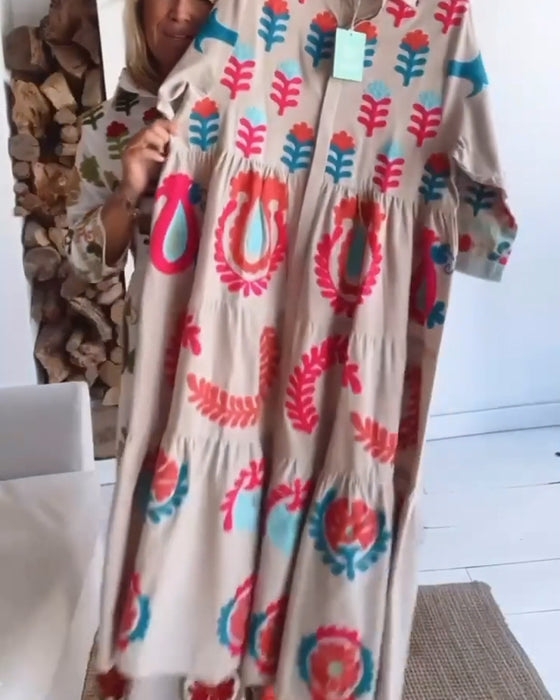 Floral Graphic Print Dress