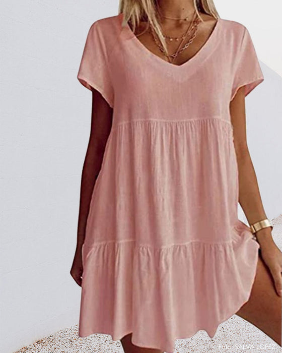 Loose casual short sleeve dress