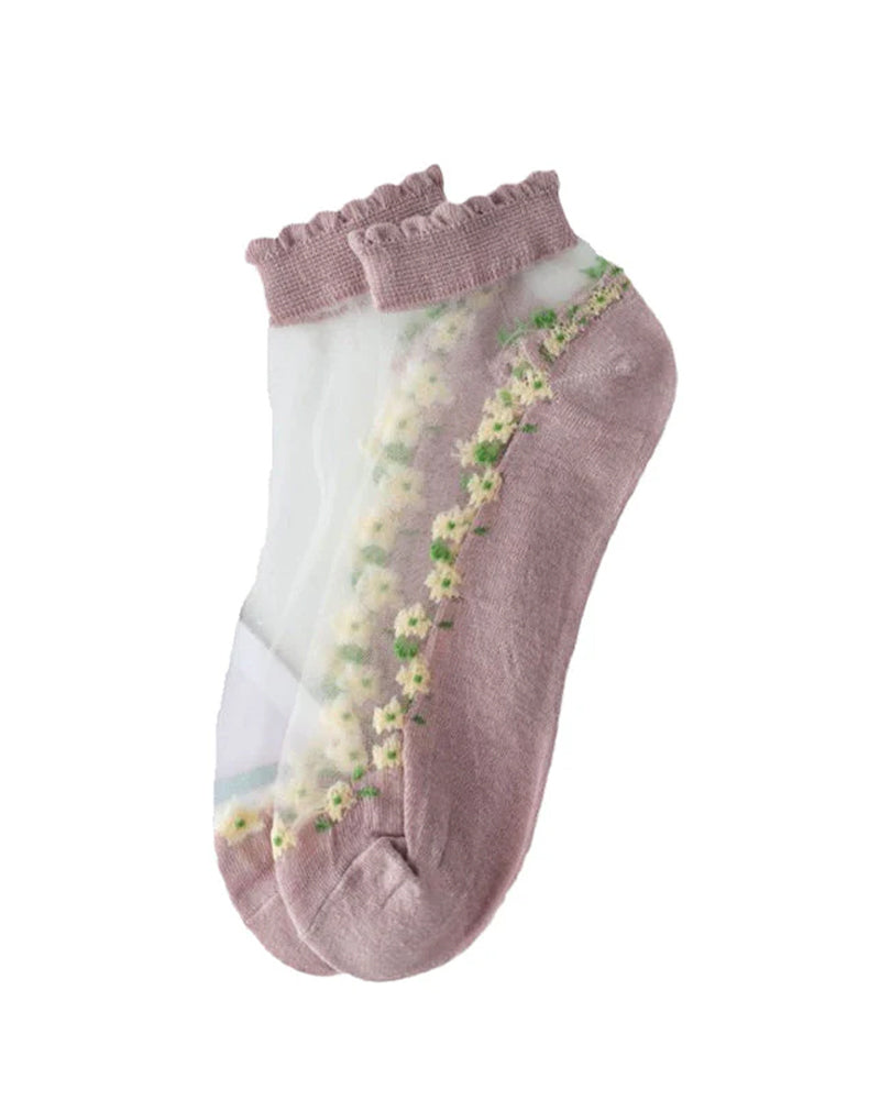 Summer Floral Breathable Socks