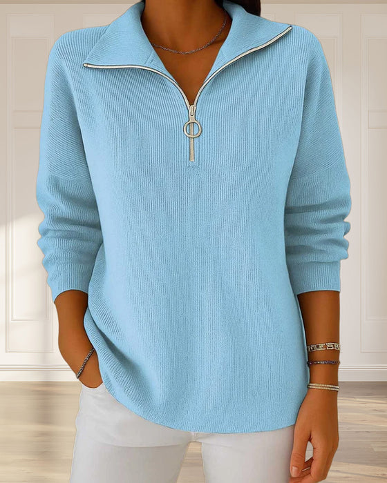 Half-zip Fashion Pullover Sweater