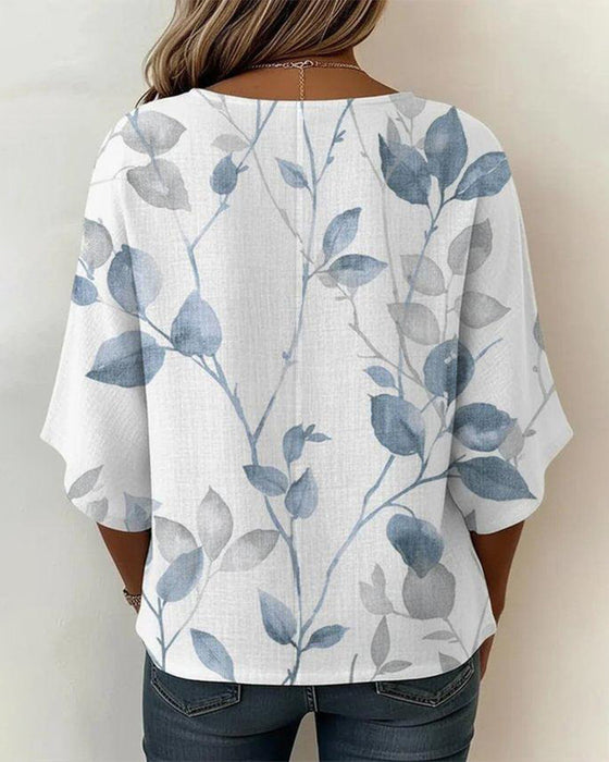 Loose Ink Wash Blouse
