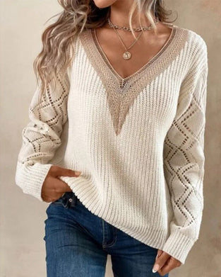 V neck elegant sweaters