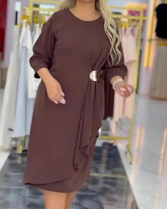 Plus Size Stylish Twist Knot Dress