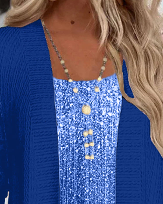 Fake Two-Piece Fashion Top