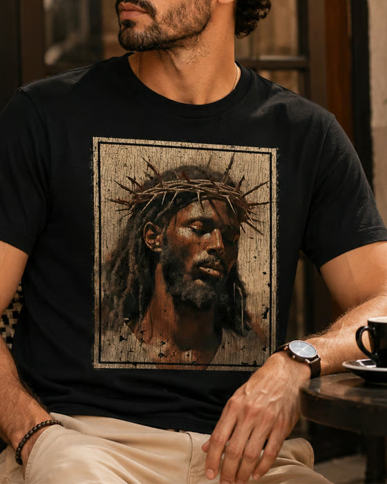 Men's Vintage Black Print T-Shirt