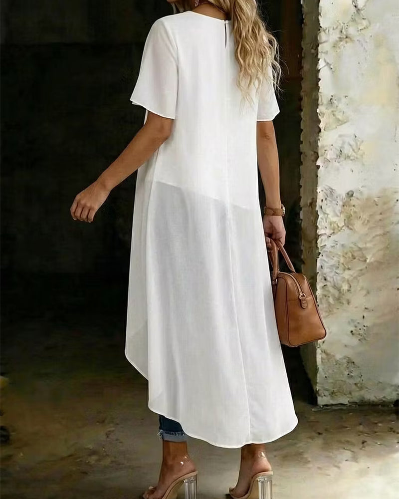 Irregular Double Layer Blouse