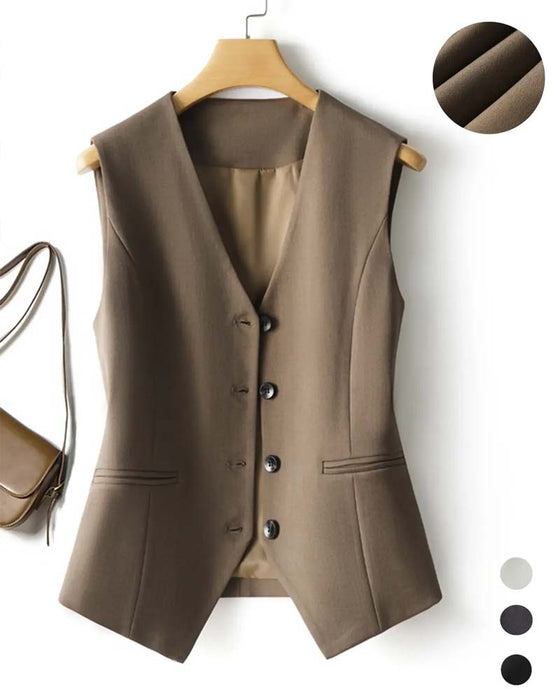 Fitted Waist-Cinching Suit Vest