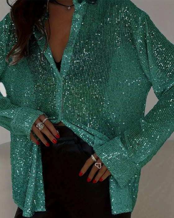 Lapel Long Sleeve Trendy Shirt