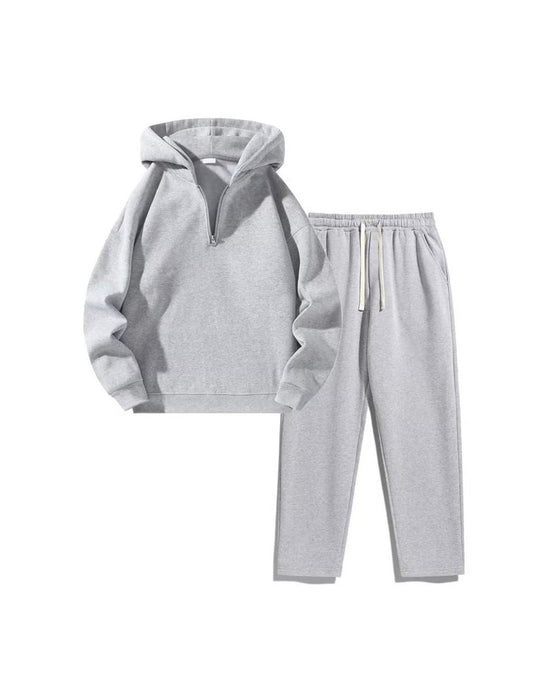 Half-Zip Hooded Sweatshirt Set