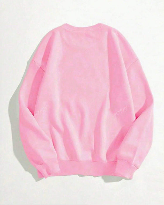 Loose Christmas Print Sweatshirt