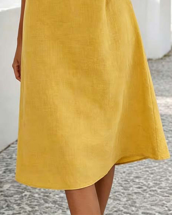 Casual Solid Color Dress