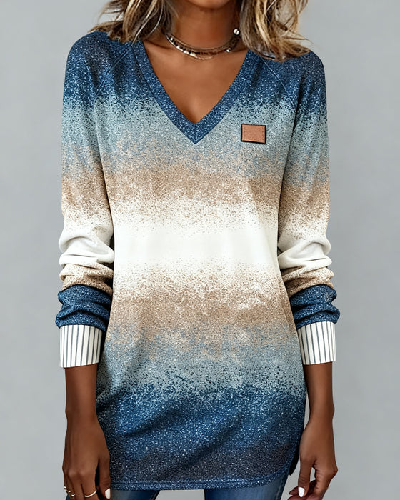 V-Neck Raglan Sleeve Top