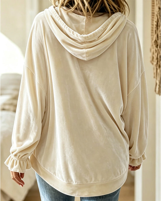Solid Color Long Sleeve Hoodie