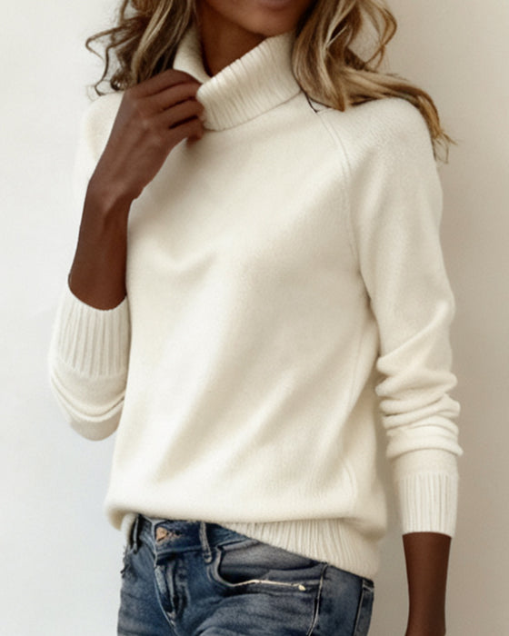 High Collar Raglan Short Pullover
