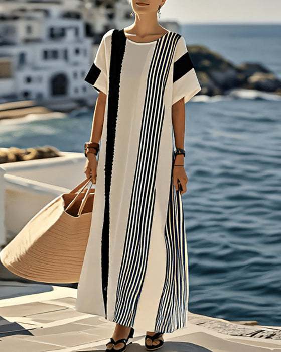Striped Print Dress
