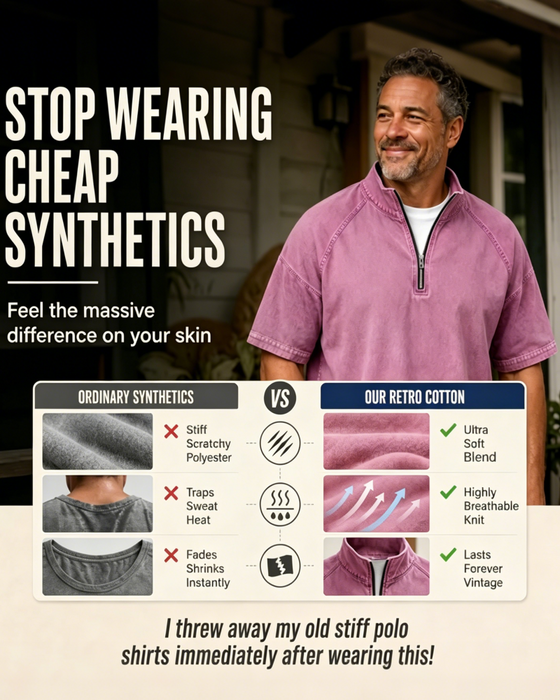 Washed Zip-Up Short Sleeve Shirt