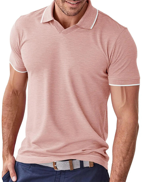 Casual Lapel Short-Sleeved T-Shirt