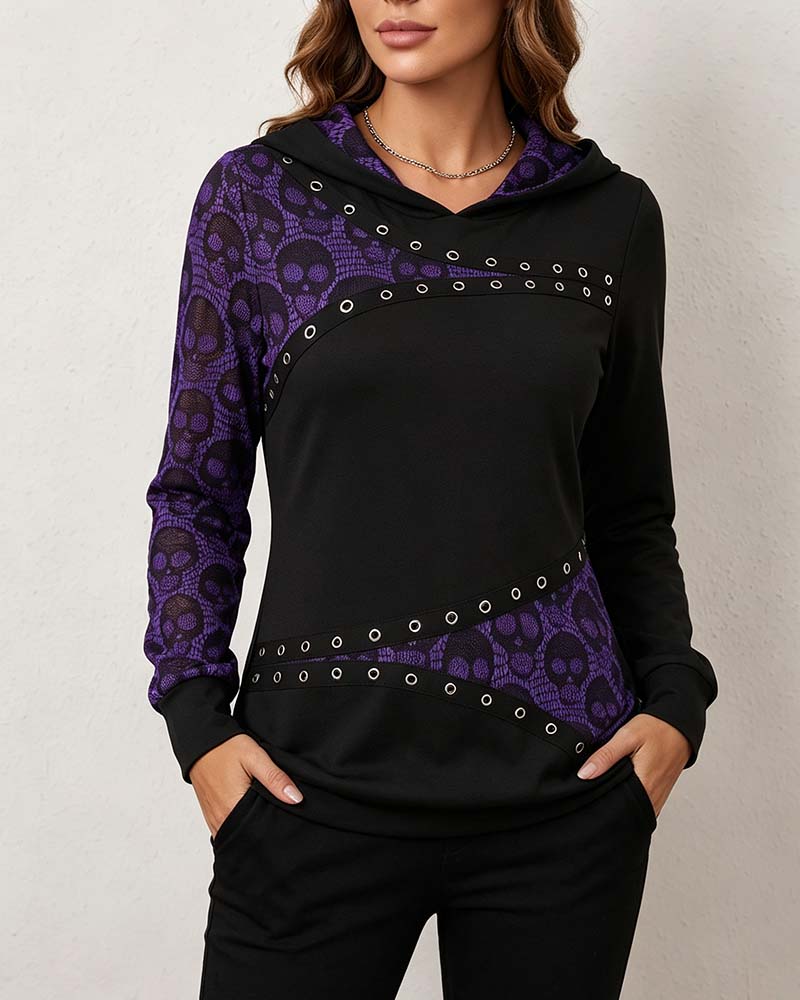 Casual Color-Block Hoodie