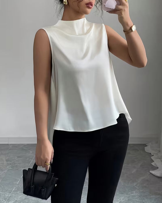 Asymmetrical V-back Design Tank Top