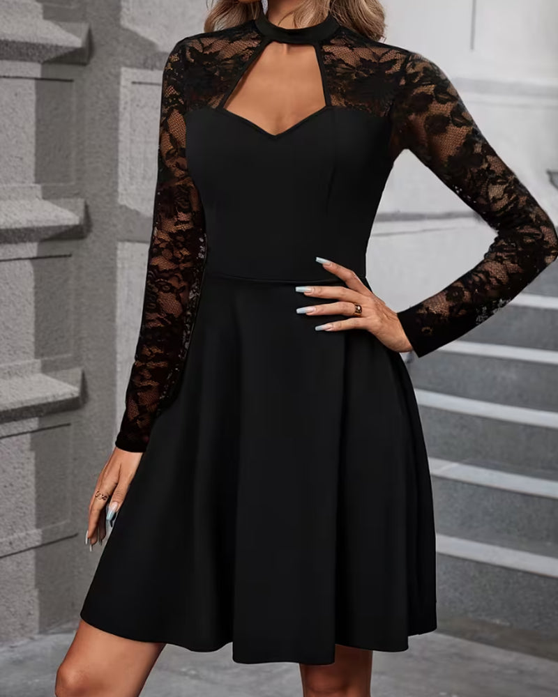 Lace Patchwork Fashion Party Dress