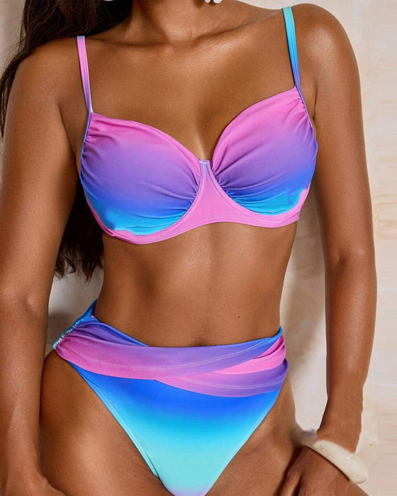 Gradient Push-Up Bra Sexy Bikini