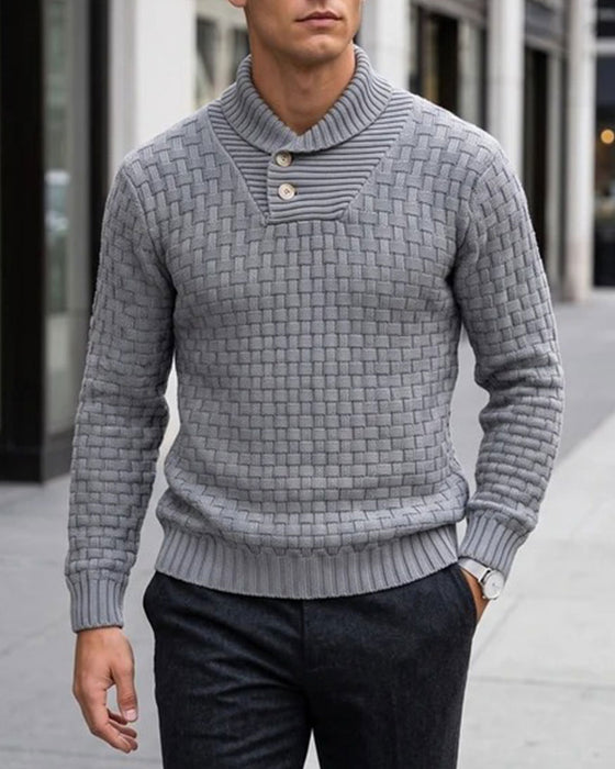 Men's Plaid Casual Pullover